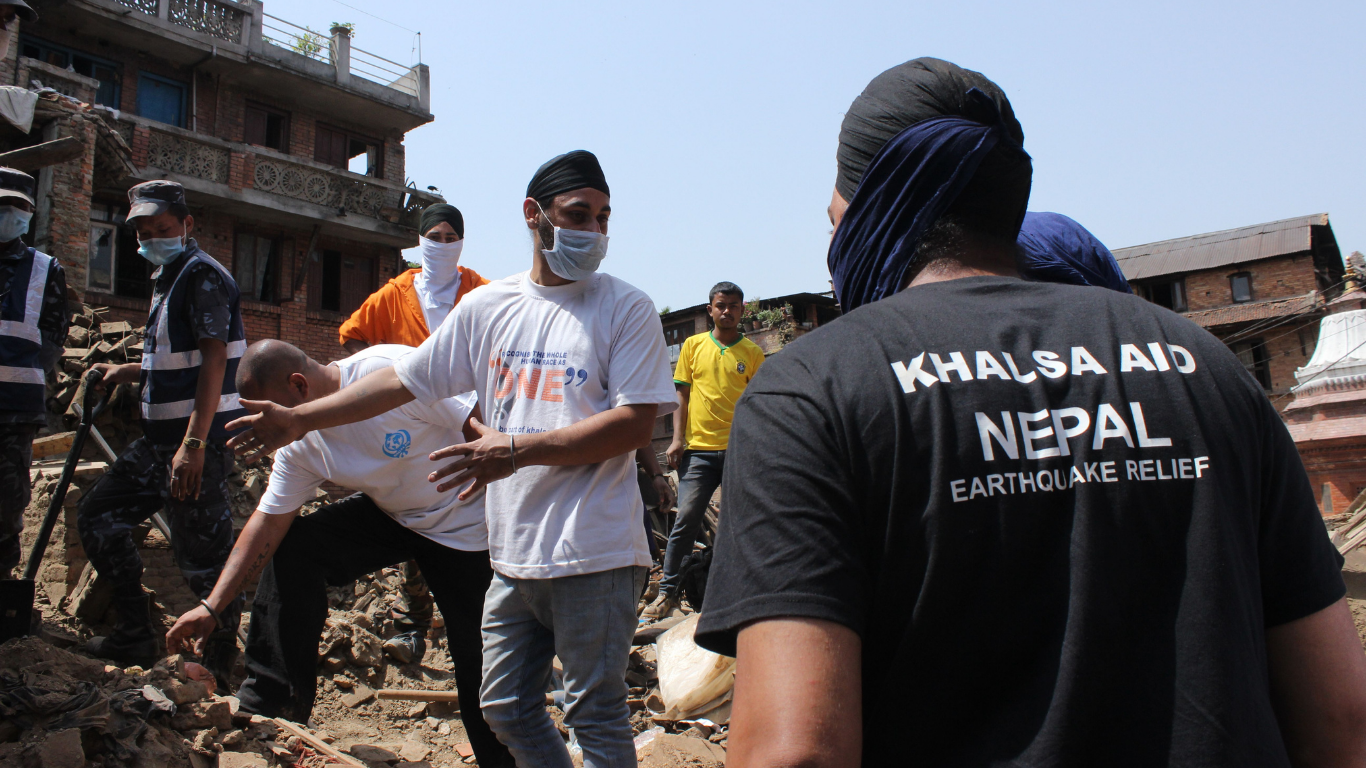 Khalsa Aid at Nepal Earthquake