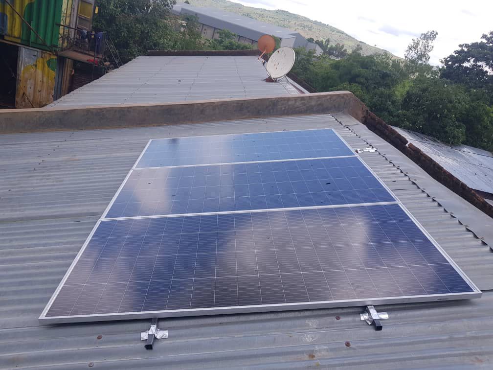 Solar panel by Khalsa Aid at Courageous Kids Foundation in Malawi