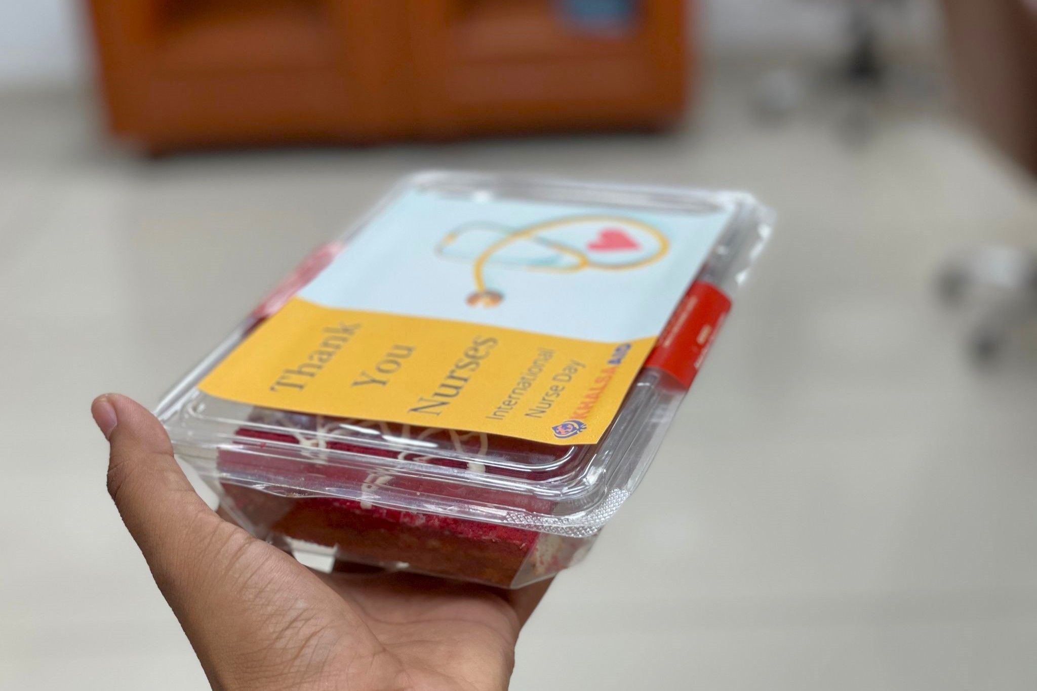 Sweet treats in a gift box for the nurses of the NHS. 