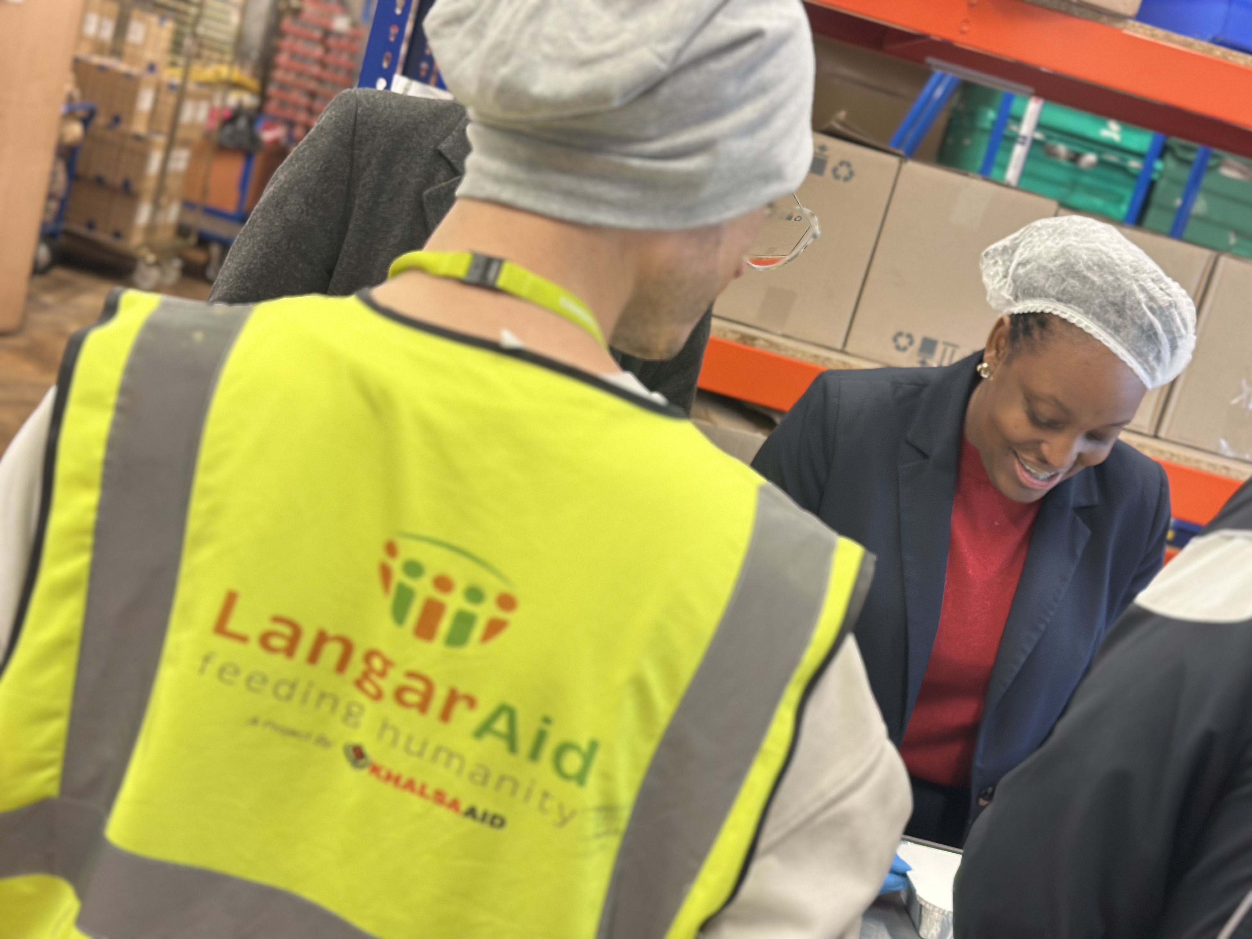 Coventry North West MP Taiwo Owatemi with Langar Aid team