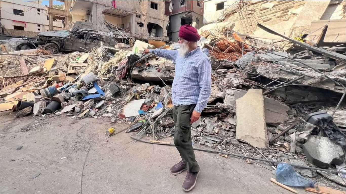 Khalsa Aid in Lebanon: Ravi Singh in Beirut Supporting Displaced Families Amid Ongoing Conflict 