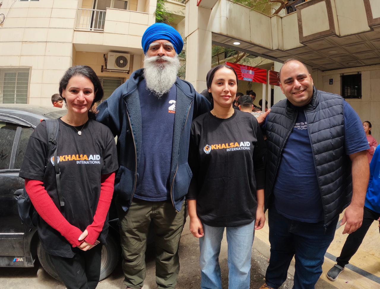 Khalsa Aid team in Beirut, Lebanon