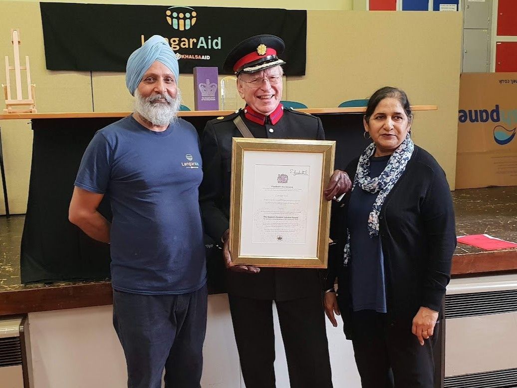 Langar Aid awarded the prestigious Queens award for service to the community