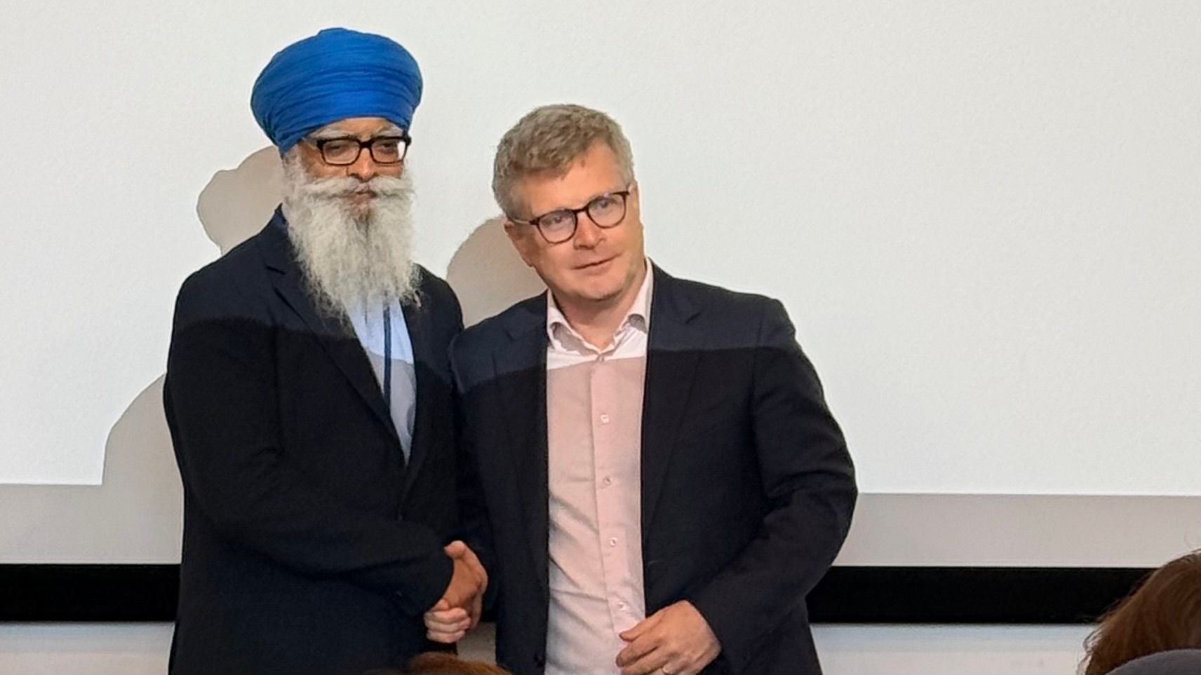 Khalsa Aid CEO and Founder Ravi Singh with British Airways CEO Sean Doyle