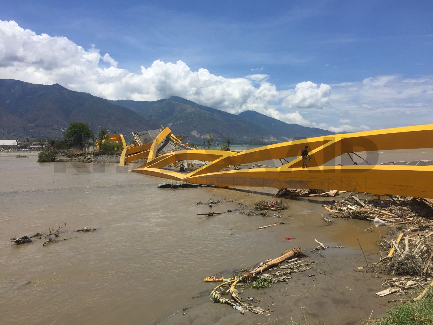 Bridge destroyed by Indonesian Tsunami.