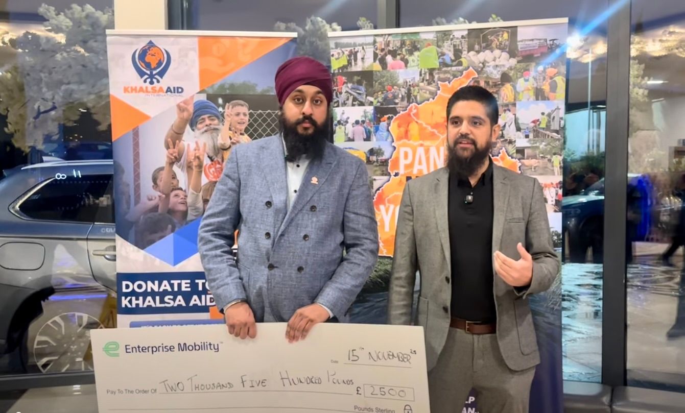 Enterprise Donates £2,500 in support of Khalsa Aid at Volunteers Dinner in Birmingham