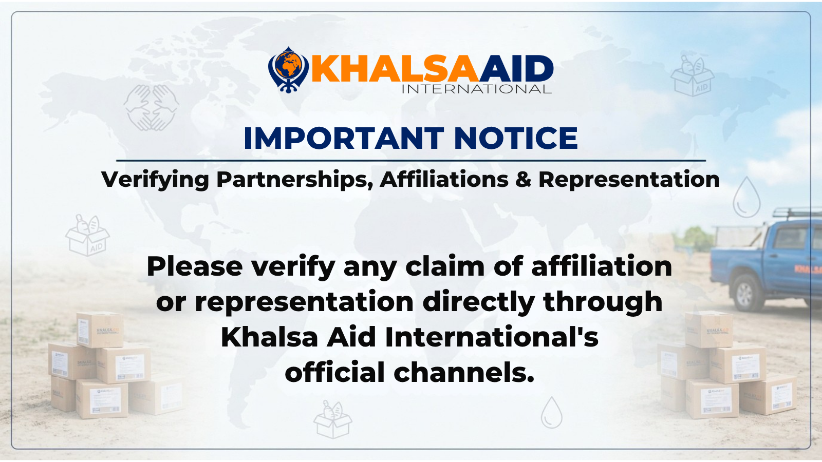 Khalsa Aid International Clarifies Official Channels and Affiliation with Ground-Level Organisations