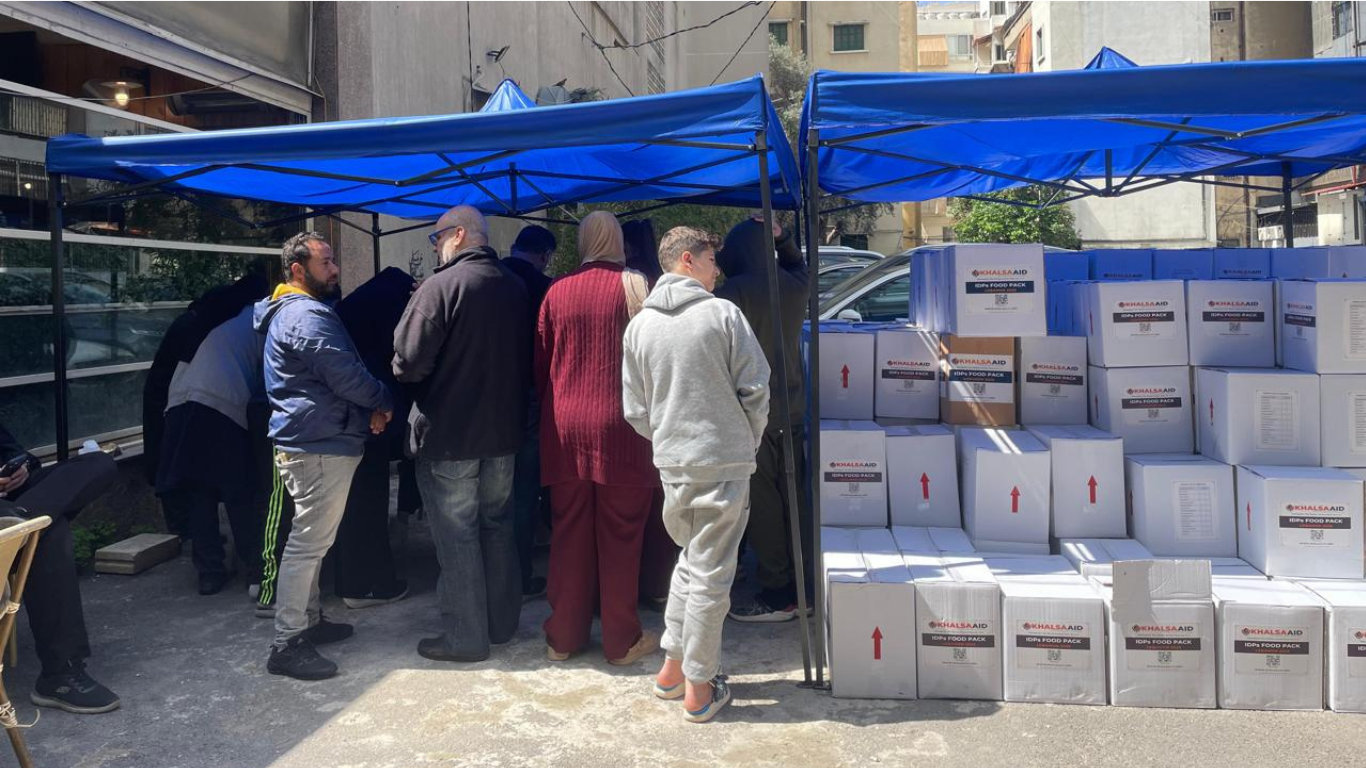 Khalsa Aid Distributes 2,000 Emergency Food Packs to Displaced Families in Lebanon