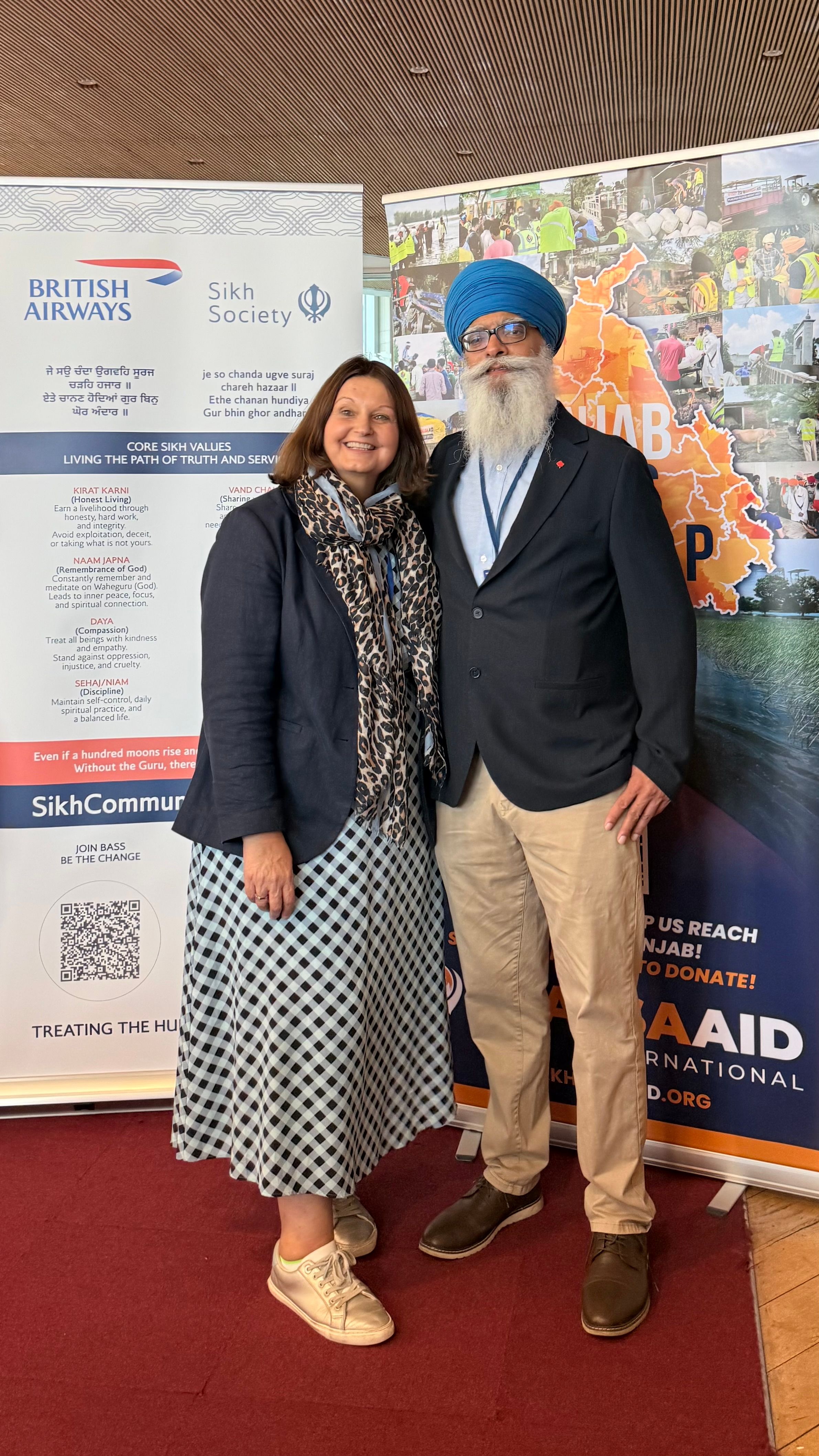 Ravi Singh with Mary Brew Head Community Investment and Responsible Business at British Airways