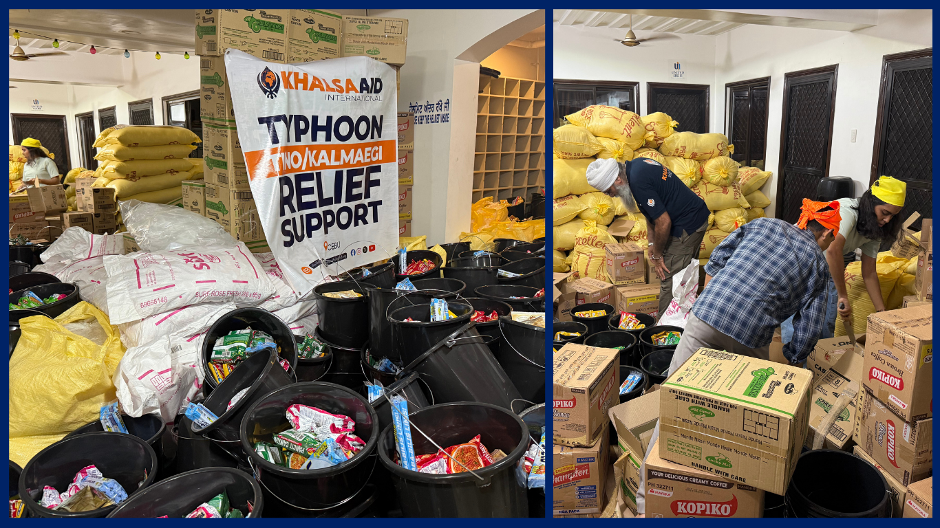 Khalsa Aid on the Ground Preparing Relief for 2,000 Families After Typhoon Tino in Cebu